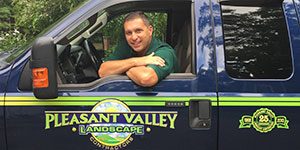 david colsoli of pleasant valley landscaping in truck